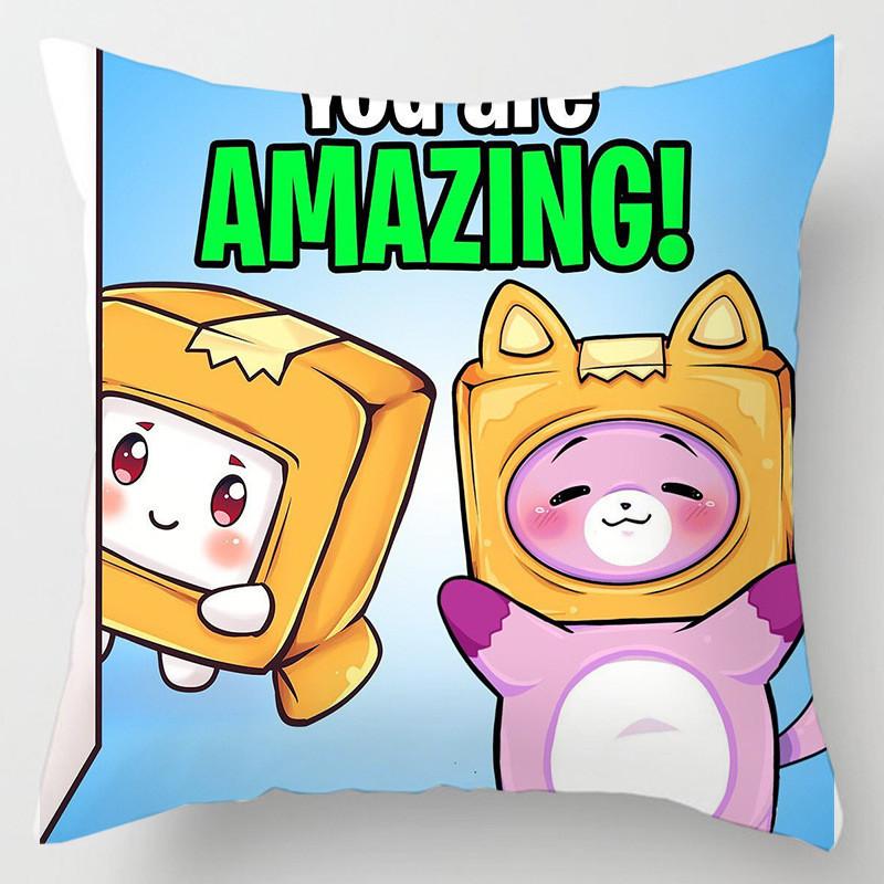 Lankybox Decorative Soft Pillow Case Cushion Cover For Comfortable Car Travel