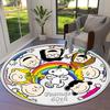 1pc Peanuts 60th Anniversary Collectible Coin Round carpet, Made of Polyester,Perfect for Decorating Office Chairs, Living Rooms,fplt153