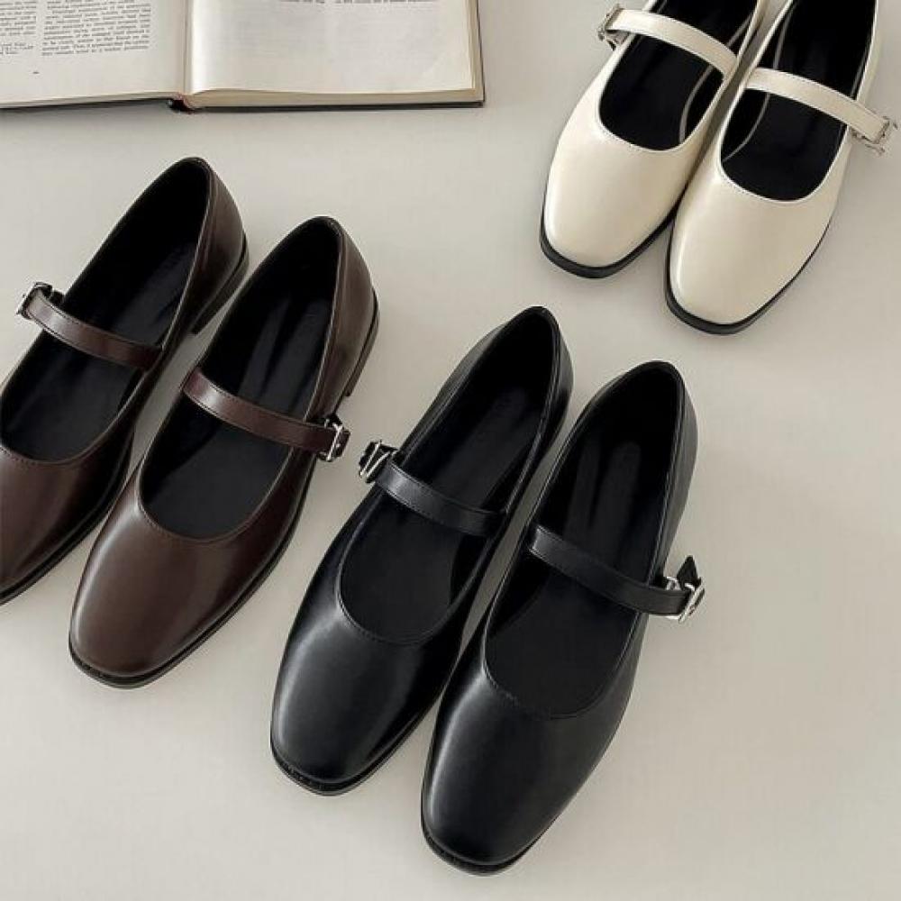 Gomvely Mary Jane Loafer Shoes Glow 2cm