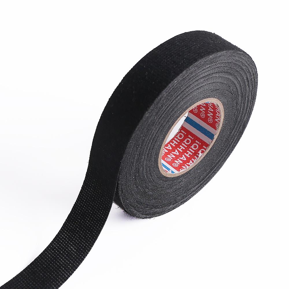 15M автомобильная фланелевая лента термостойкая огнестойкая защитная тканевая лента для жгутов проводов автомобиля самоклеящаяся противоударная автомобильная лента