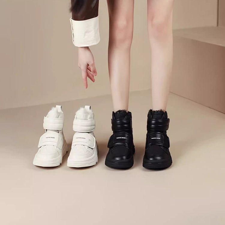 2024 зима новые сапоги на толстой подошве пушистые универсальные удобные утепленные сапоги женские сапоги северо-восточные зимние сапоги короткие сапоги