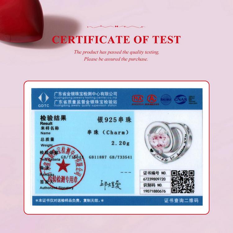 BAMOER стерлингового серебра 925 пробы розовое сердце бусины бабочка подвеска для женщин браслет и ожерелье DIY подарок на День благодарения ювелирные изделия