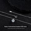 S925 Sterling Silver Moissanite Simple Necklace, 1 Carat Light Luxury Gift, Niche Design Pendant