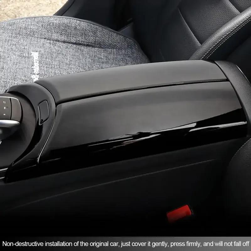 Console Center Armrest Strip Cover Storage Box Interior ABS Casing for Mercedes C GLC Class 2015- Decoration Stickers