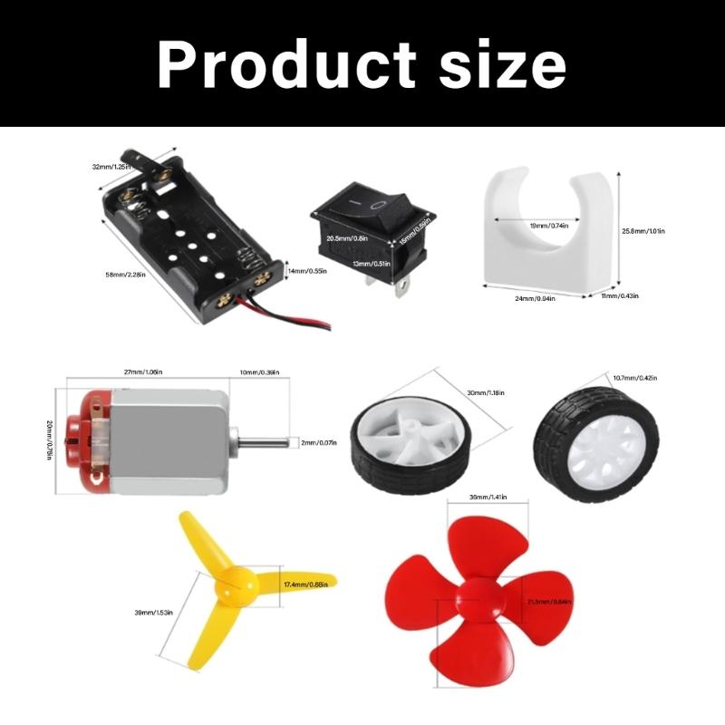 Kids Science Toy Motors Kits 3V-12V Small Electric Hobby Motor Science Experiment Kits For Children Home School Use