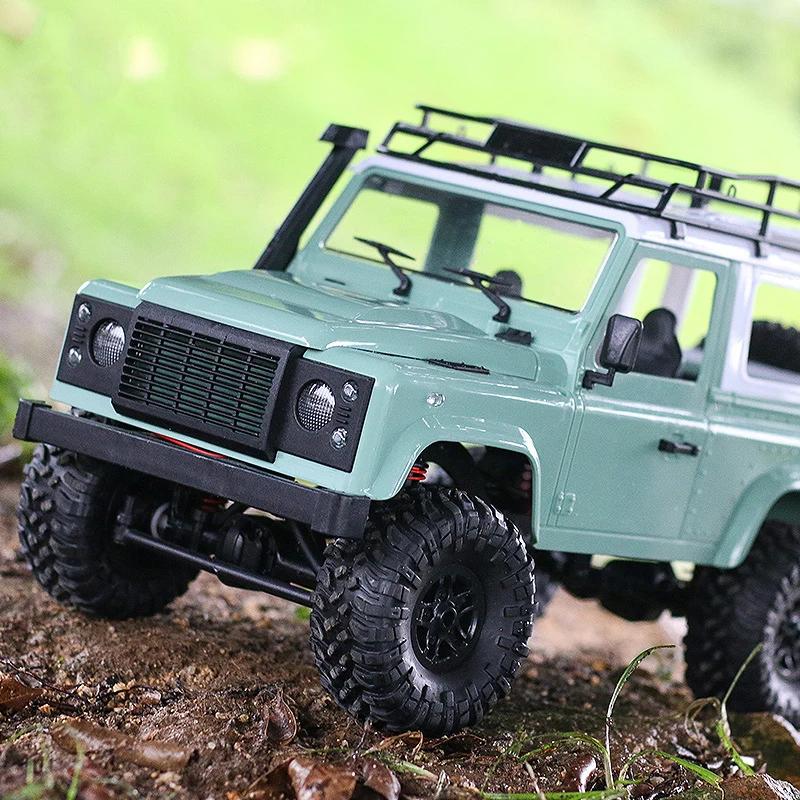 MN90 1/20 4WD Радиоуправляемый Грузовик Внедорожный Скалолазный Багги Гусеничный Металлический с Светом Радиоуправляемая Машина Вездеходная Гоночная 2.4G Игрушки для Мальчиков