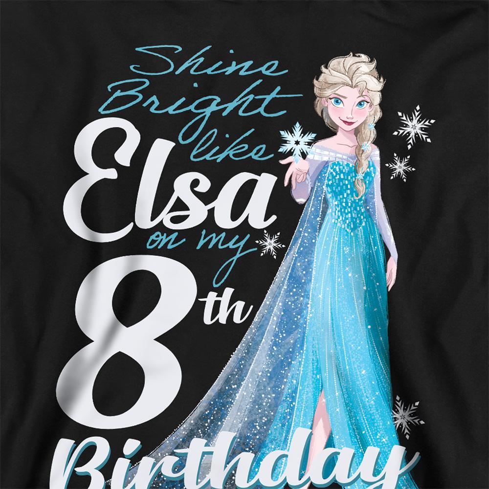 Frozen Childrens/Kids Bright Like Elsa 8th Birthday Pullover Hoodie