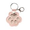 Pet Hair Keepsake Keychain Dog Cat Paw Shape Hair Storage Pendant Keychain Memorial Collection Keychain with Keyring Pet Memorial Gift