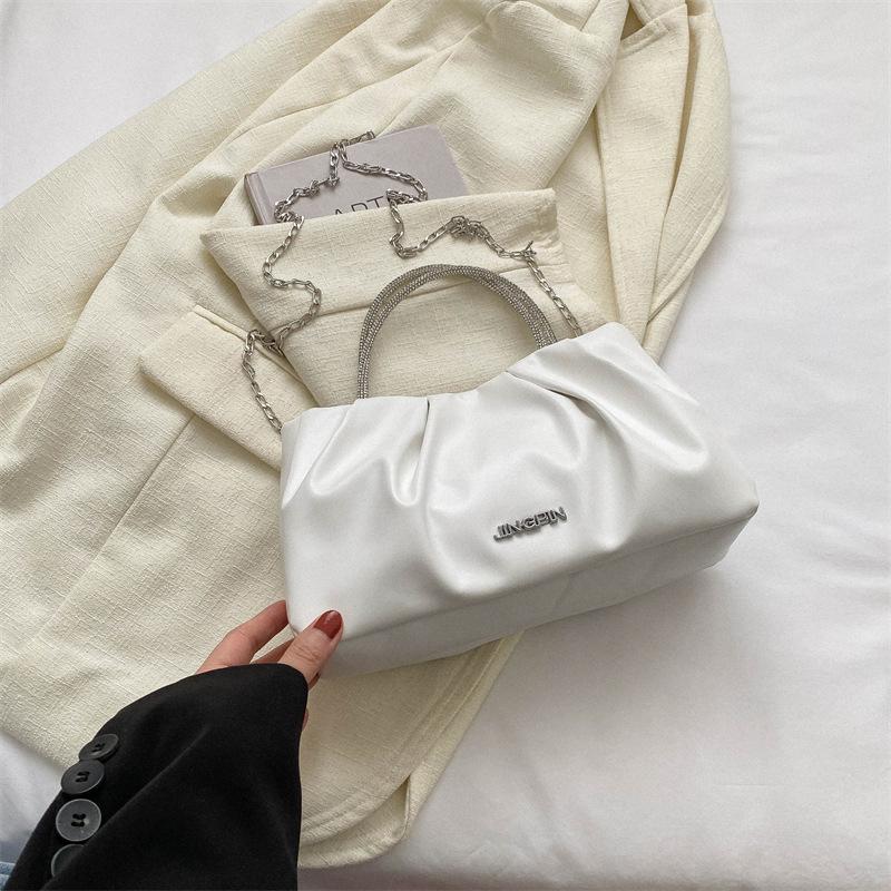 Простая трендовая сумка через плечо 2024 года, летняя новая мода, простая сумка-мессенджер, нишевая цепочка, маленькая квадратная сумка