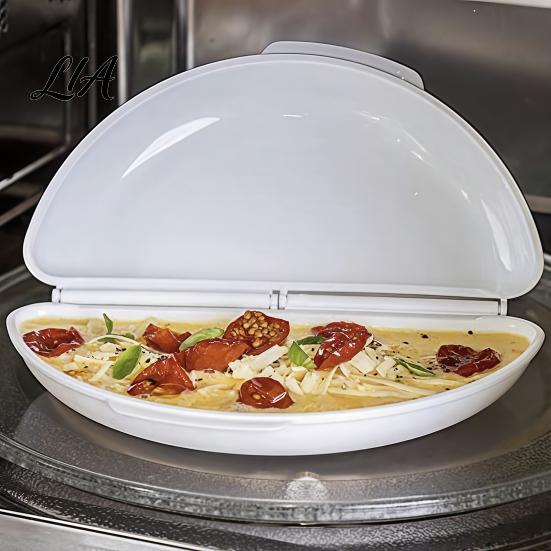 Kitchen Microwave Accessories Egg Poacher with Lid, Nonstick 2-Cavity Cooker Lid Steamer, Dishwasher Safe Poaching Maker, Breakfast Gadget Portable