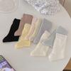 Летние носки женские 76% лиоцелл шелк тонкие дышащие однотонные длинные носки корейский стиль кэжуал уличная одежда средней длины носки