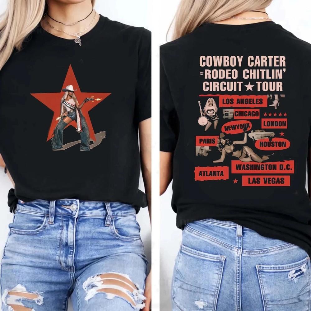 Beyonce Cowboy Carter Tour Shirt All Sizes S3XL For Men Women Unisex T-Shirt