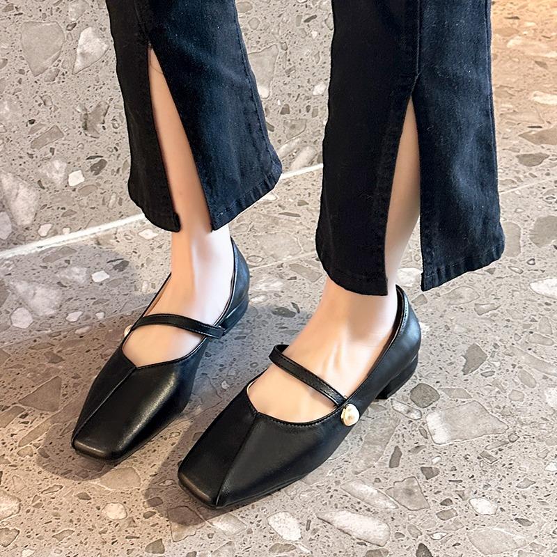 Мода 2025 Новые женские туфли-балетки из натуральной кожи на весну и осень Новый модный дизайн Многофункциональная повседневная женская обувь