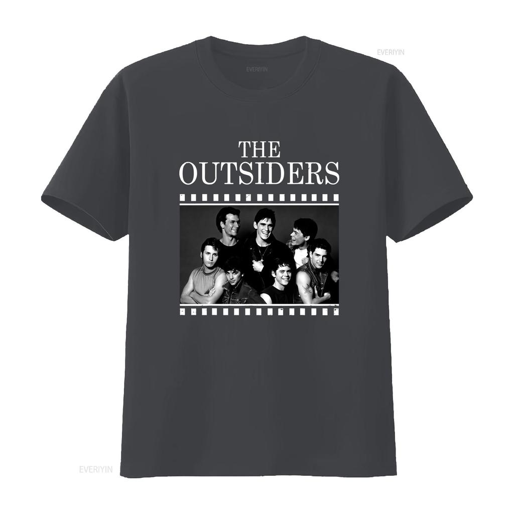 Vintage Retro The Outsiders Classic Movie Black White Print Casual Streetwear T Shirt Vintage Washed Designer Clothes Stylish