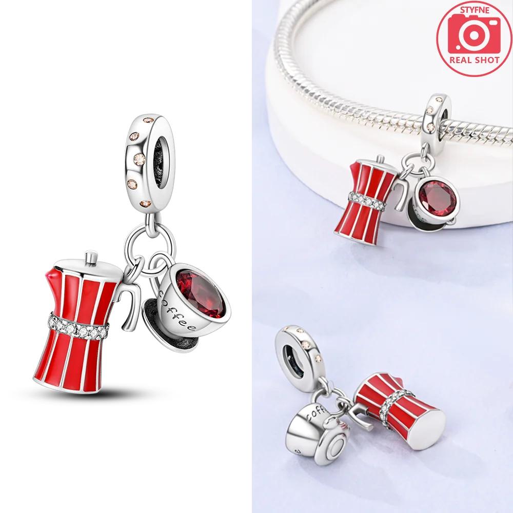 Изысканные Элегантные Медные Шармы Кошка Луна Любовь Сердце Бусины Подходят для Оригинального Браслета Пан Изготовление Для Женщин Ювелирные Изделия Модный Подвеска