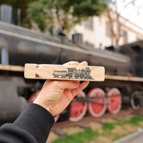 Solid Wood Train Whistle, 4 Tone, Musical Toy for Kids (1 Pack)