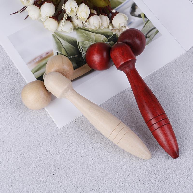 Деревянный роликовый ролик для глаз и лица, уход за здоровьем, массажер из первичного дерева для похудения, расслабляющий массажер для шеи