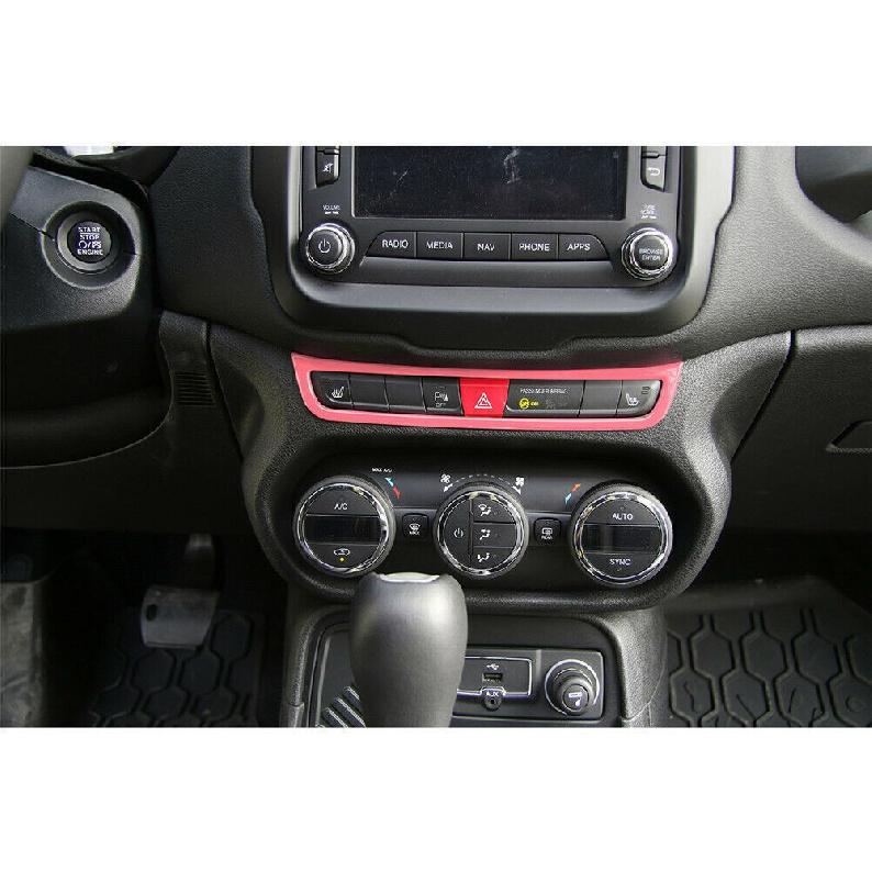 Для Jeep Renegade 15 16 17 Светло-розовая панель с кнопкой аварийного освещения, отделка 1 шт.