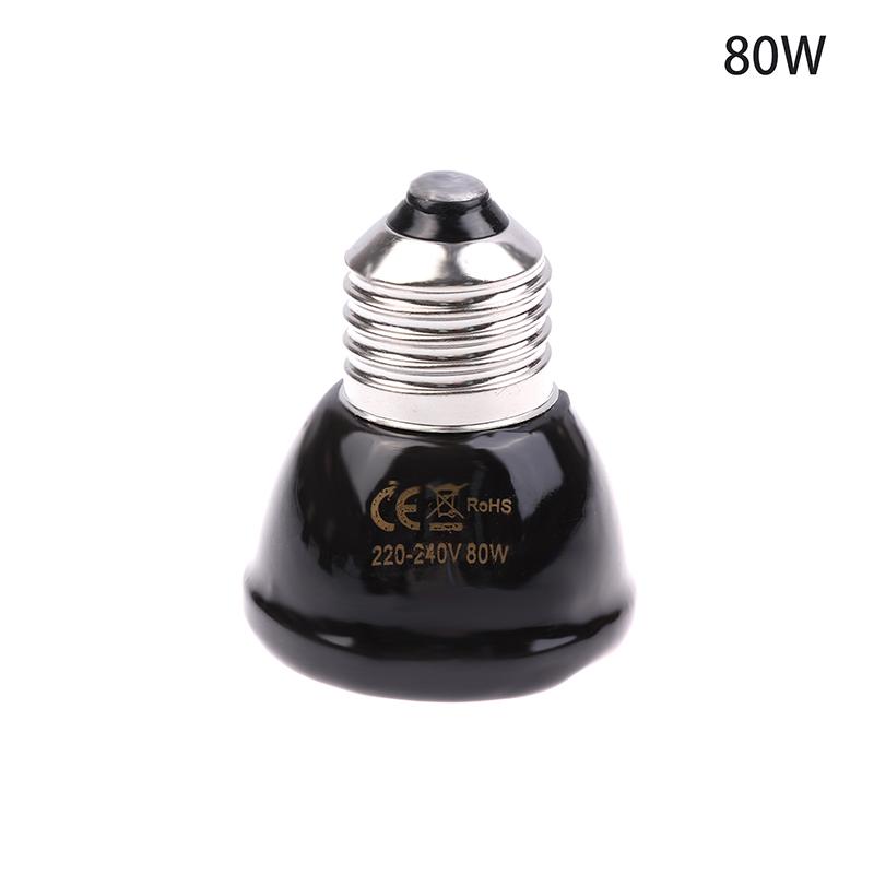 1 шт. 220-240 В Лампа инфракрасного обогрева Черная керамическая E27 Обогревательная лампа для питомцев Брудер Цыплята Черепаха Ящерица Рептилия Свет 20-80 Вт