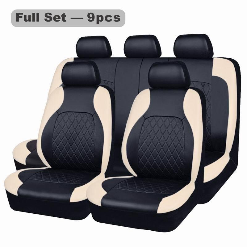 Универсальный кожаный чехол на сиденье автомобиля для пятиместных моделей - Всесезонный, Популярный трансграничный дизайн