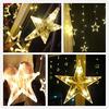Стробоскоп Рождественские звезды Декоративная гирлянда для рождественских свадебных новогодних украшений