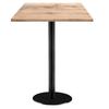 60 X 60 Cm High Table - Rome Model, Natural Tannin Wood