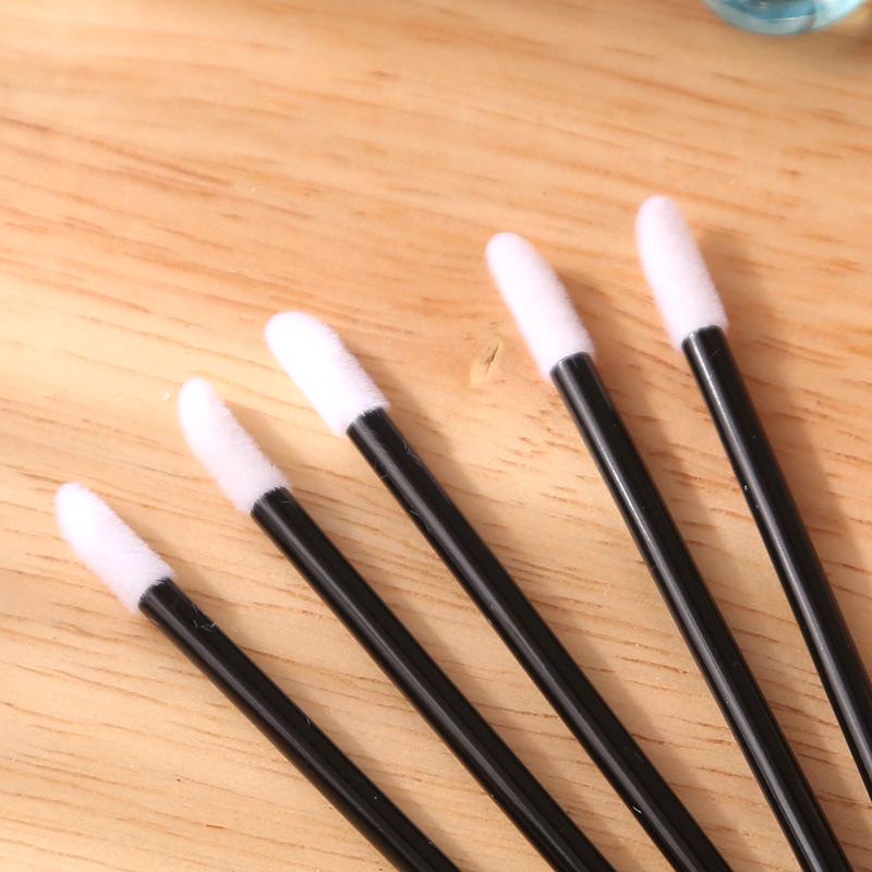 50-Piece Disposable Lip Brush Set - Portable Mini Lip Gloss Applicators for Makeup