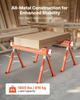Saw Horses, 2 Pack Folding Work Horses, 816.5 kg Load Capacity Sawhorse with Heavy Duty Legs, Adjustable Height Saw Horse with Non-Slip Foot Pads, for