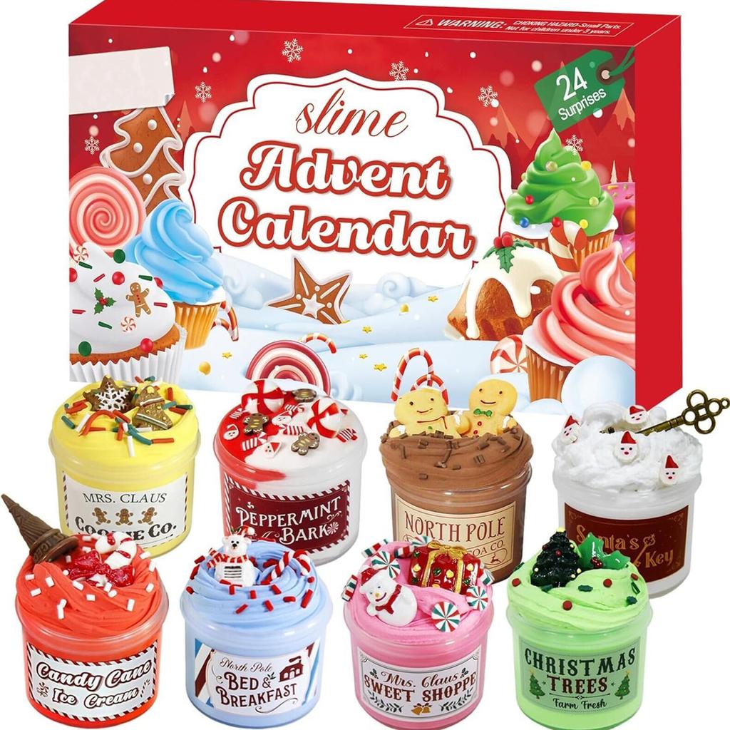 Advent Calendar 24 Days Of Slime And Kit Christmas Countdown Calendars Gifts For Girls Boys Kids Teens Toddlers