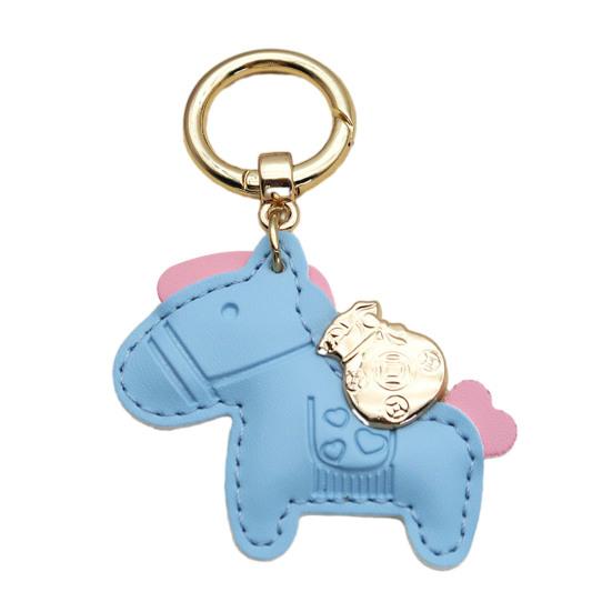 Horse Keychain Imitation Leather Cartoon Design Year of Horse Key Chain Bags Phones Cars Versatile Accessories