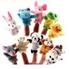 12 Pcs Finger Puppets Cloth Dolls Baby Family Educational Hand Cartoon Animal Toy Storytelling Props