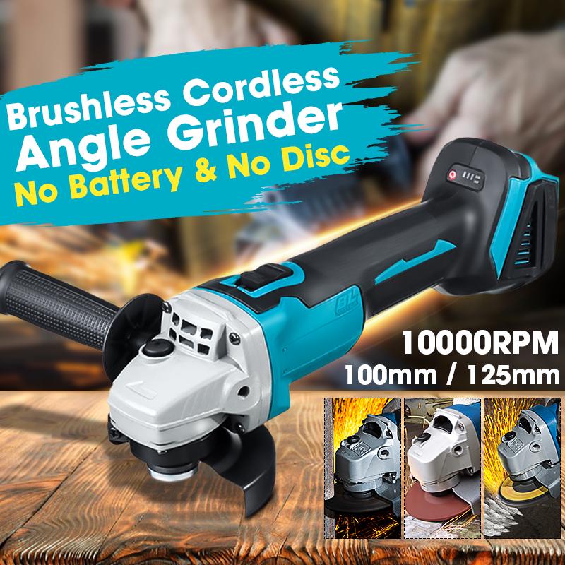125mm/100mm Brushless Cordless Impact Electric Angle Grinder Power Tools Polishing Grinding Cutting Machine for 18V Battery