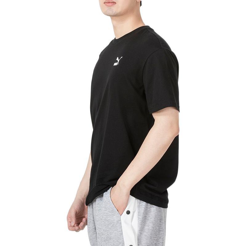 Puma Футболки Мужские Черные С Круглым Вырезом Умеренный Прямой Крой 536926-01