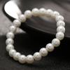 2 шт., 8 мм, эластичный браслет из искусственного жемчуга, классический простой белый круглый жемчуг, расшитый бисером, эластичные браслеты, женские модные украшения
