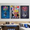 Hot Ball Child Graffit Canvas Painting Banksy Ballon Girl Dream Big Dreams Posters Street Wall Art Pictures Cuadros Home Decor