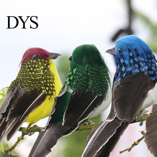Artificial Bird Figurine Realistic Garden Decoration Artwork Ornament Feathered Foam for Courtyard