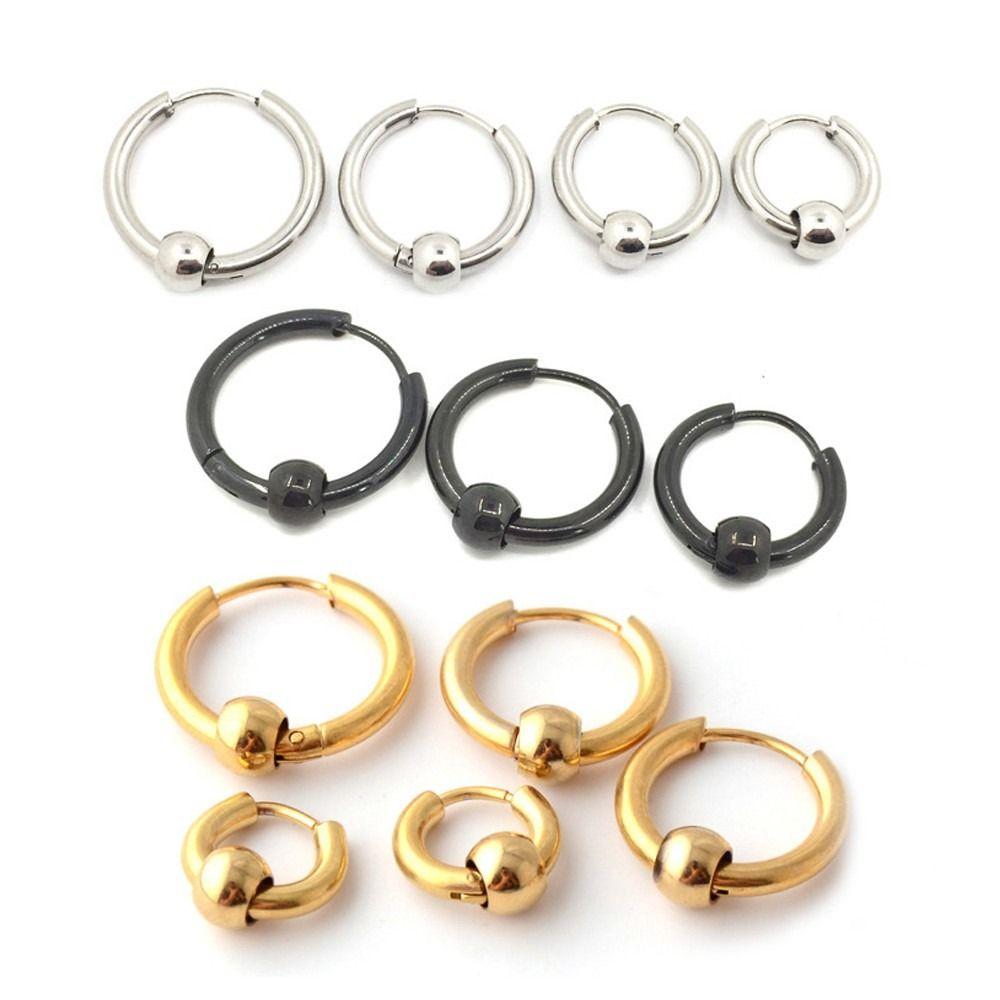 Charm Hip Hop Vintage Men Jewelry Hoop Earrings Korean Stud Earrings Stainless Steel Earrings