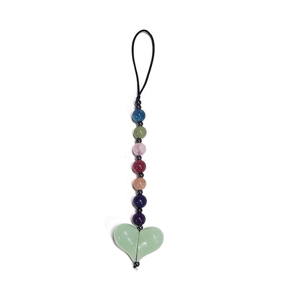 HERLOOK Phone Charm Love Heart Bowknot Pendant Simple Beaded Chain Cellphone Lanyard Trendy Women Y2K Accesories