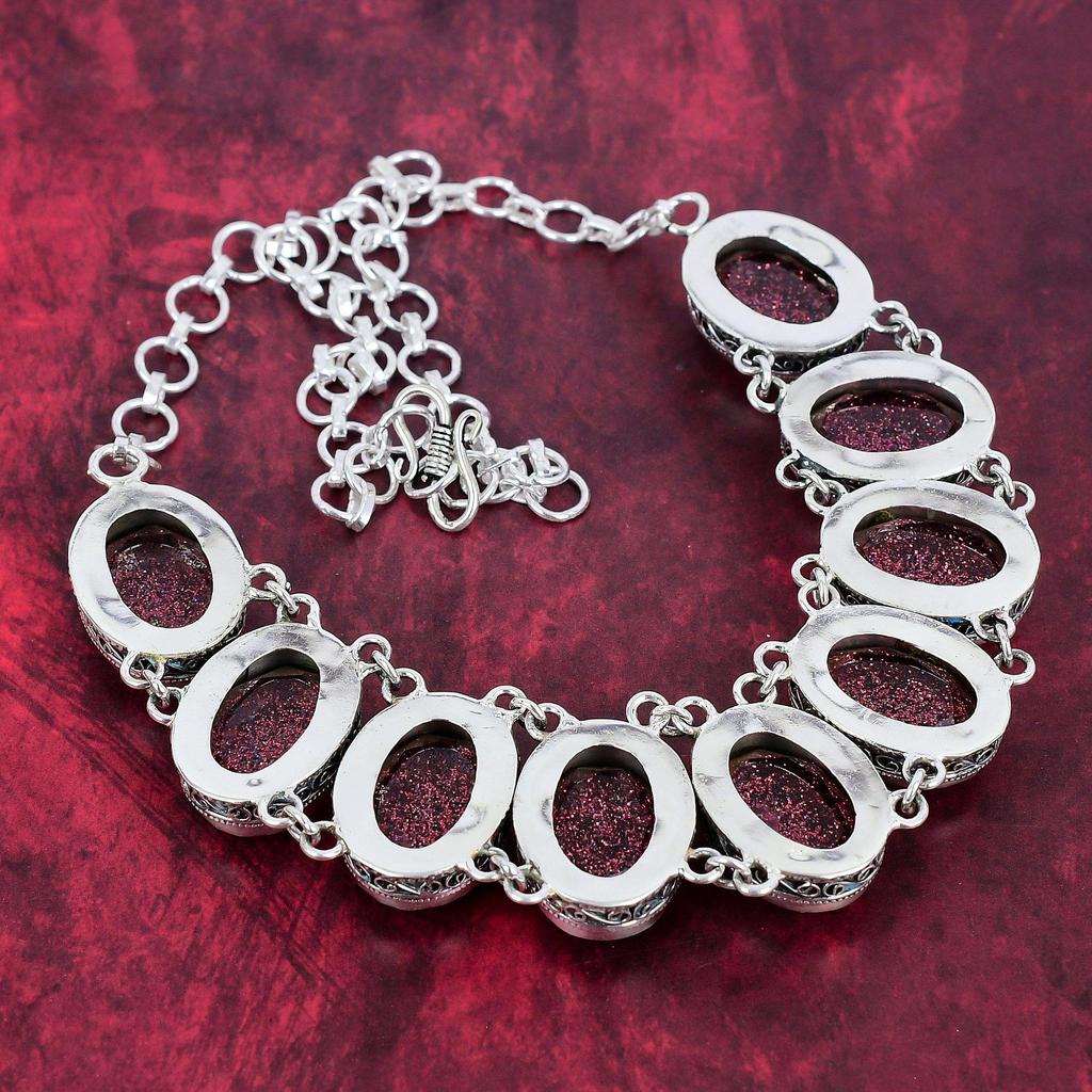 Pink Triplet Opal Gemstone Necklace, Handmade 925 Solid Sterling Silver Jewelry, Unique Bracelet & Necklace Jewelry Set