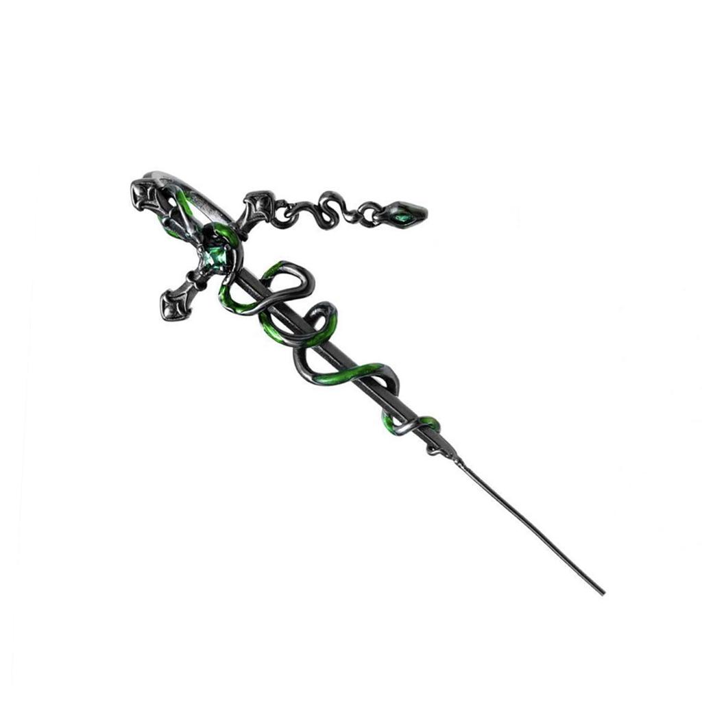 Готический кафф на ухо в виде змеи с шипами, ювелирный аксессуар для модных энтузиастов, ищущих уникальные стили для повседневной носки