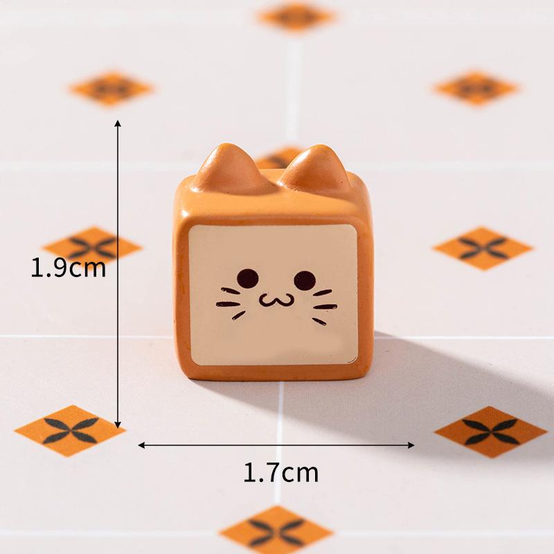 Cartoon Dessert Biscuit Burger Cat Micro Landscape Ornaments Figurine Miniature Decoration Desktop DIY Home Decoration Gifts