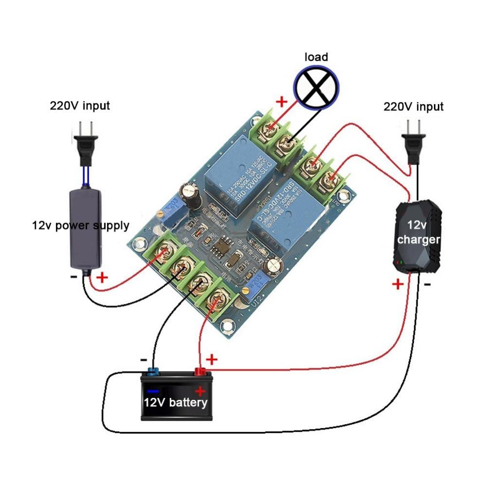 YX851 Модуль выключателя питания DC 12V 10A Автоматический модуль переключения Автоматическая плата управления автоматической зарядкой Преобразование мощности
