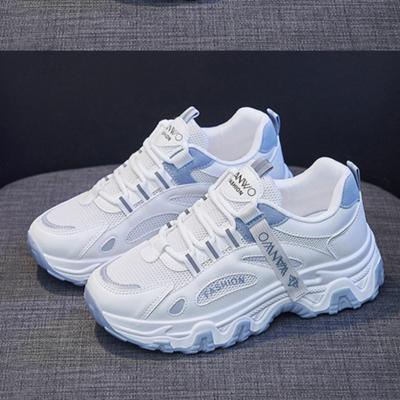 Женские кроссовки для бега из сетчатой ткани, дышащая повседневная обувь, кроссовки на танкетке с нескользящей платформой, высококачественные кроссовки для тенниса из вулканизированной ткани