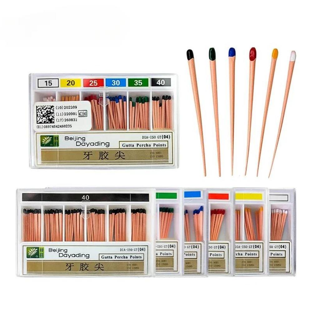 60 100 шт./Коробка Стоматологическая гуттаперчевая бумажный штифт 15-40 корневой канал эндодонтия ватные насадки стоматологические материалы (0.02# 04# 6#)