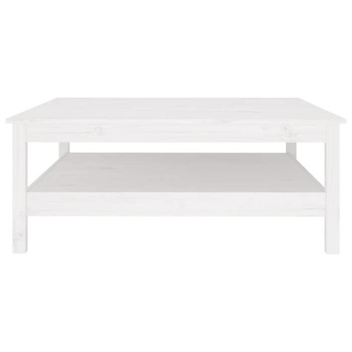 VidaXL Coffee Table White 100x100x40 Cm Solid Pine Wood 814295