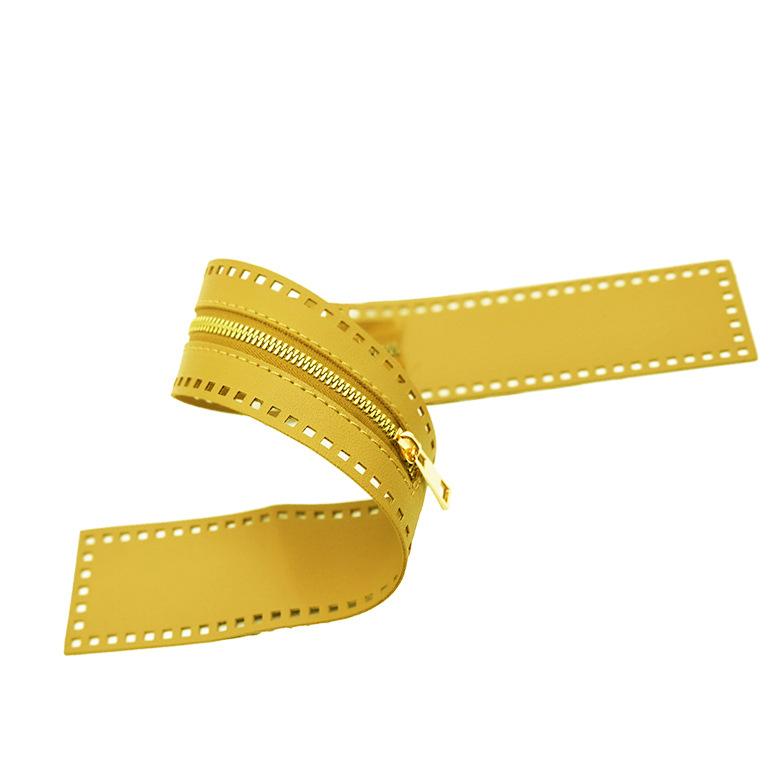 Ремешок из ПУ длиной 55 см, молнии закрытого типа с автоматической блокировкой, металлическая молния золотого цвета, аксессуары для сумок для DIY