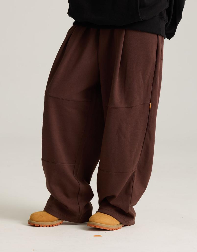 PHILIPPAKER Double-Knee Wide Single-Pleat Training Track Pants Brown