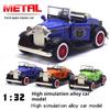1:32 Классическая модель винтажного автомобиля Ford, литая модель автомобиля, игрушка-кабриолет, подарок для детей