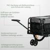 Cargo Trailer Handcart 130 x 64 x 103 cm Steel Black+Gray