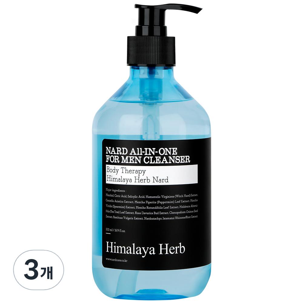 Очищающее средство для мужчин NAD All-in-One, 500 мл, 3 шт.